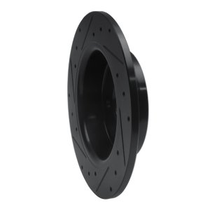 BMW X5 Brake Rotor (1) - Rear Right - R1 Concepts - Drilled & Slotted - Black - `00-`06